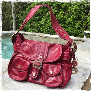 Gianni Bini Red Patent Leather Shoulder Bag